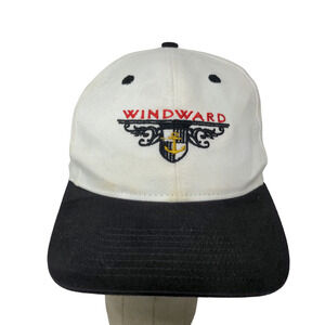 Gear for Sports Windward Snapback Hat Black White Adjustable Embroidered Logo